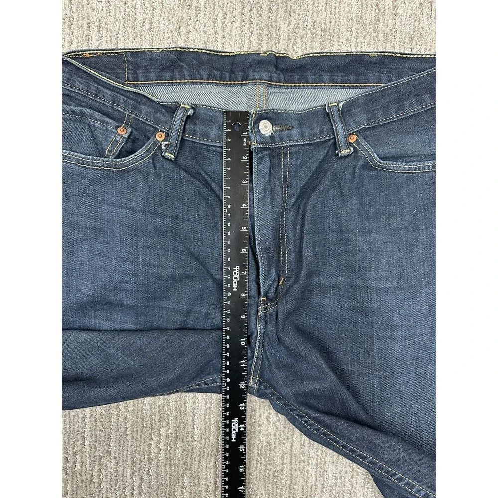 Levis 514 Jeans Mens 40X30 Blue Straight Mid Rise Dark Wash Denim